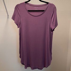 Mauve Scoop neck tee